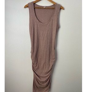 RipCurl Beige Striped, Fitted Dress